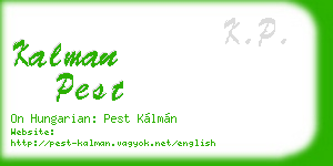 kalman pest business card